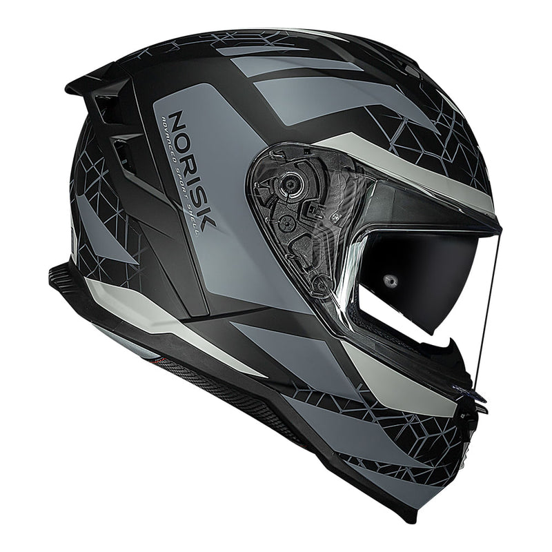CAPACETE NORISK STRADA II EVOQUE CINZA FOSCO - 64/XXL