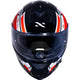 CAPACETE STRADA CIRCUIT PRETO/VERMELHO/DOURADO