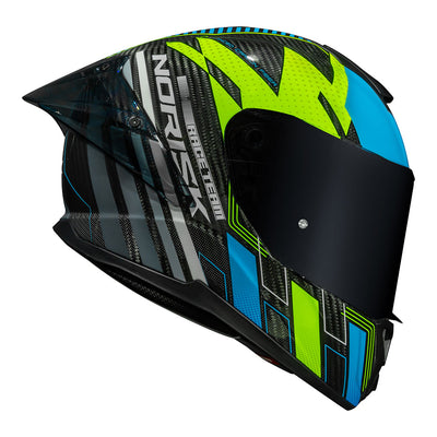 CAPACETE NORISK CARBON R TEAM AMARELO/AZUL - 62/XL