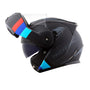 CAPACETE NORISK ROUTE FF345 STROKE PRETO FOSCO/AZUL - Imagem 2