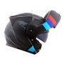 CAPACETE NORISK ROUTE FF345 STROKE PRETO FOSCO/AZUL - Imagem 4