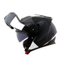 CAPACETE NORISK ROUTE FF345 STROKE PRETO FOSCO/BRANCO - Imagem 2
