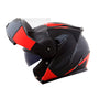 CAPACETE NORISK ROUTE FF345 STROKE PRETO FOSCO/VERMELHO - Imagem 2