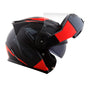 CAPACETE NORISK ROUTE FF345 STROKE PRETO FOSCO/VERMELHO - Imagem 4