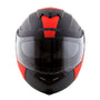 CAPACETE NORISK ROUTE FF345 STROKE PRETO FOSCO/VERMELHO - Imagem 5