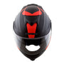 CAPACETE NORISK ROUTE FF345 STROKE PRETO FOSCO/VERMELHO - Imagem 6