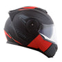 CAPACETE NORISK ROUTE FF345 STROKE PRETO FOSCO/VERMELHO - 60/L