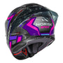 CAPACETE NORISK CARBON R SPOT ROXO - Imagem 8