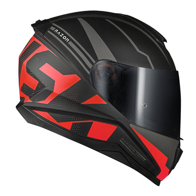 CAPACETE NORISK RAZOR FULL PRETO/VERMELHO FOSCO - 62/XL