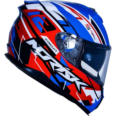 CAPACETE STRADA CIRCUIT AZUL/VERMELHO/BRANCO