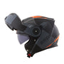 CAPACETE NORISK ROUTE FF345 STROKE PRETO FOSCO/LARANJA - Imagem 2