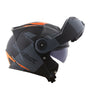 CAPACETE NORISK ROUTE FF345 STROKE PRETO FOSCO/LARANJA - Imagem 4