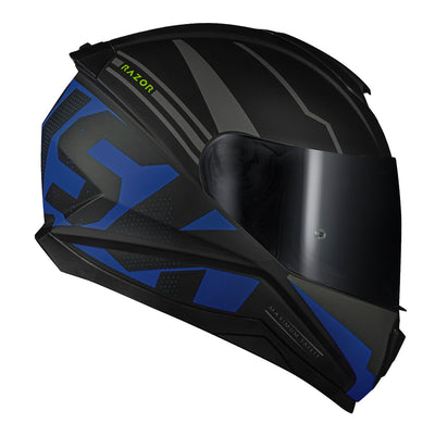 CAPACETE NORISK RAZOR FULL PRETO/AZUL FOSCO - 62/XL